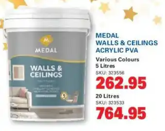 Cashbuild Medal walls & ceilings acrylic pva offer