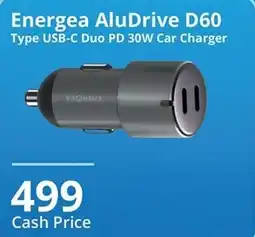 Cellucity Energea AluDrive D60 Type USB-C Duo PD 30W Car Charger offer