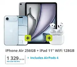 Cellucity iPhone Air 256GB + iPad 11" WiFi 128GB offer