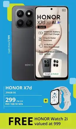 Cellucity HONOR X7d 256GB 5G offer