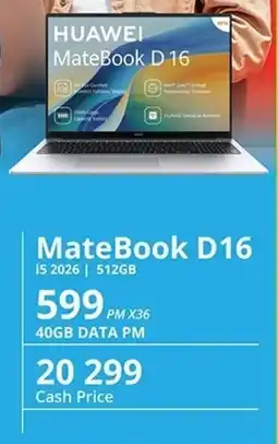 Cellucity HUAWEI MateBook D16 offer