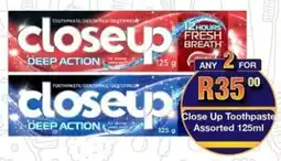 Take 'n Pay Close Up Toothpaste Assorted offer