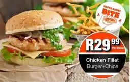 Take 'n Pay Chicken Fillet Burger + Chips offer