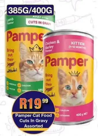 Take 'n Pay Pamper Cat Food Cuts In Gravy Assorted offer