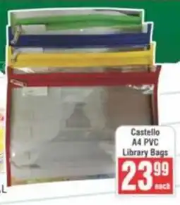 Frontline Castello A4 PVC Library Bags offer