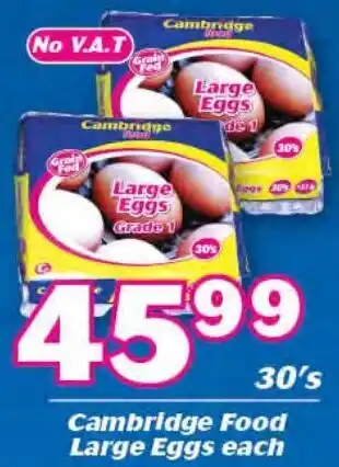 Cambridge Food Large Eggs 30's