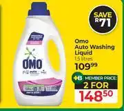 Dis-Chem Omo Auto Washing Liquid-For 2 x 1.5L offer
