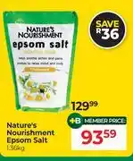 Dis-Chem Nature's Nourishment Epsom Salt-1.36Kg offer