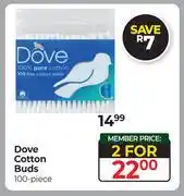 Dis-Chem Dove Cotton Buds 100 Piece-For 2 offer