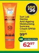 Dis-Chem Sun Lab Derma Anti Ageing Moisturising Suncare Cream SPF50-100ml offer