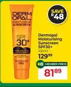 Dis-Chem Dermopal Moisturising Sunscreen SPF30+-100ml offer