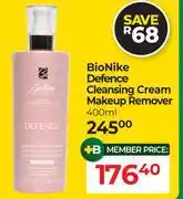 Dis-Chem Bionike Defence Cleansing Cream Makeup Remover-400ml offer