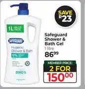 Dis-Chem Safeguard Shower & Bath Gel-For 2 x 1L offer