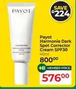 Dis-Chem Payot Harmonie Dark Spot Corrector Cream SPF30-40ml offer