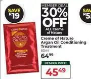 Dis-Chem Creme Of Nature Argan Oil Conditioning Treatment-50ml offer