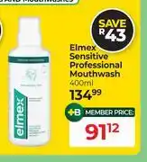 Dis-Chem Elmex Sensitive Professional Mouthwash-400ml offer