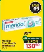 Dis-Chem Meridol Gum Health Toothpaste-For 2 x 75ml offer