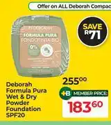 Dis-Chem Deborah Formula Pura Wet & Dry Powder Foundation SPF20 offer