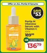 Dis-Chem Portia M Vita Glow Serum With Vitamin-C-50ml offer