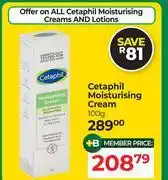 Dis-Chem Cetaphil Moisturising Cream-100g offer