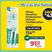 Dis-Chem Elmex Sensitive Professional Manual Toothbrushes 2 Pack offer