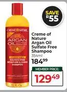 Dis-Chem Creme Of Nature Argan Oil Sulfate Free Shampoo-354ml offer