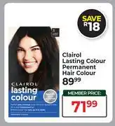 Dis-Chem Clairol Lasting Colour Permanent Hair Colour offer