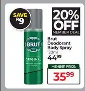 Dis-Chem Brut Deodorant Body Spray-120ml offer