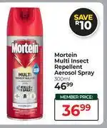 Dis-Chem Mortein Multi Insect Repellent Aerosol Spray-300ml offer