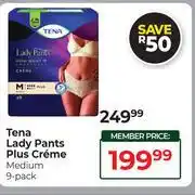 Dis-Chem Tena Lady Pants Plus Creme Medium 9 Pack offer
