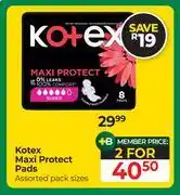 Dis-Chem Kotex Maxi Protect Pads-For 2 offer