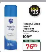 Dis-Chem Peaceful Sleep Insect Repellent Aerosol Spray-150ml offer
