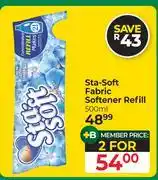 Dis-Chem Sta-soft Fabric Softener Refill-For 2 x 500ml offer