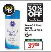 Dis-Chem Peaceful Sleep Insect Repellent Stick-30g offer