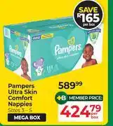 Dis-Chem Pampers Ultra Skin Comfort Nappies-Per Box offer