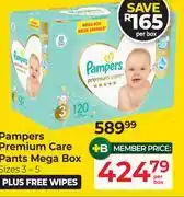 Dis-Chem Pampers Premium Care Pants Mega Box-Per Box offer