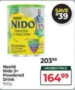 Dis-Chem Nestle Nido 3+ Powdered Drink-900g offer