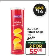 Dis-Chem Munch'D Potato Chips-For 2 x 110g offer