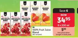 Makro m 100% Fruit Juice Blend (All variants) offer