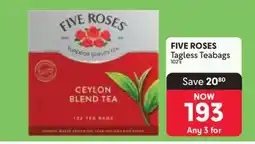 Makro FIVE ROSES Tagless Teabags 102's offer