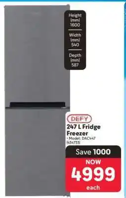 Makro DEFY 247 L Fridge Freezer offer