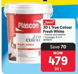Makro Plascon 20 L True Colour Fresh White offer