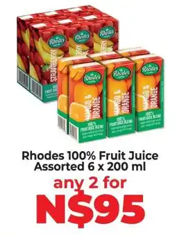 Food Lover's Market Rhodes 100% Fruit Juice Assorted 6 x 200 ml offer