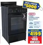 Russells Defy 4 Plate Compact Stove (Black) DSS554 10290187 offer