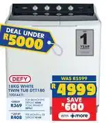 Russells Defy 18Kg (White) Twin Tub DTT180 10064411 offer