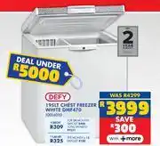 Russells Defy 195L Chest Freezer (White) DMF470 10016010 offer