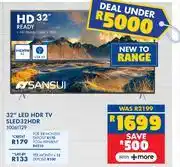 Russells Sansui 32 LED HDR TV SLED32HDR 10061129 offer