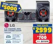 Russells LG 2.0 Channel Mini HiFi System CK43N 10302098 offer