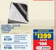 Russells Queen 152cm Mattress Topper 10294187 offer