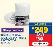 Russells Sleepmasters Queen 152cm Quilted Mattress Protector 10119640 offer